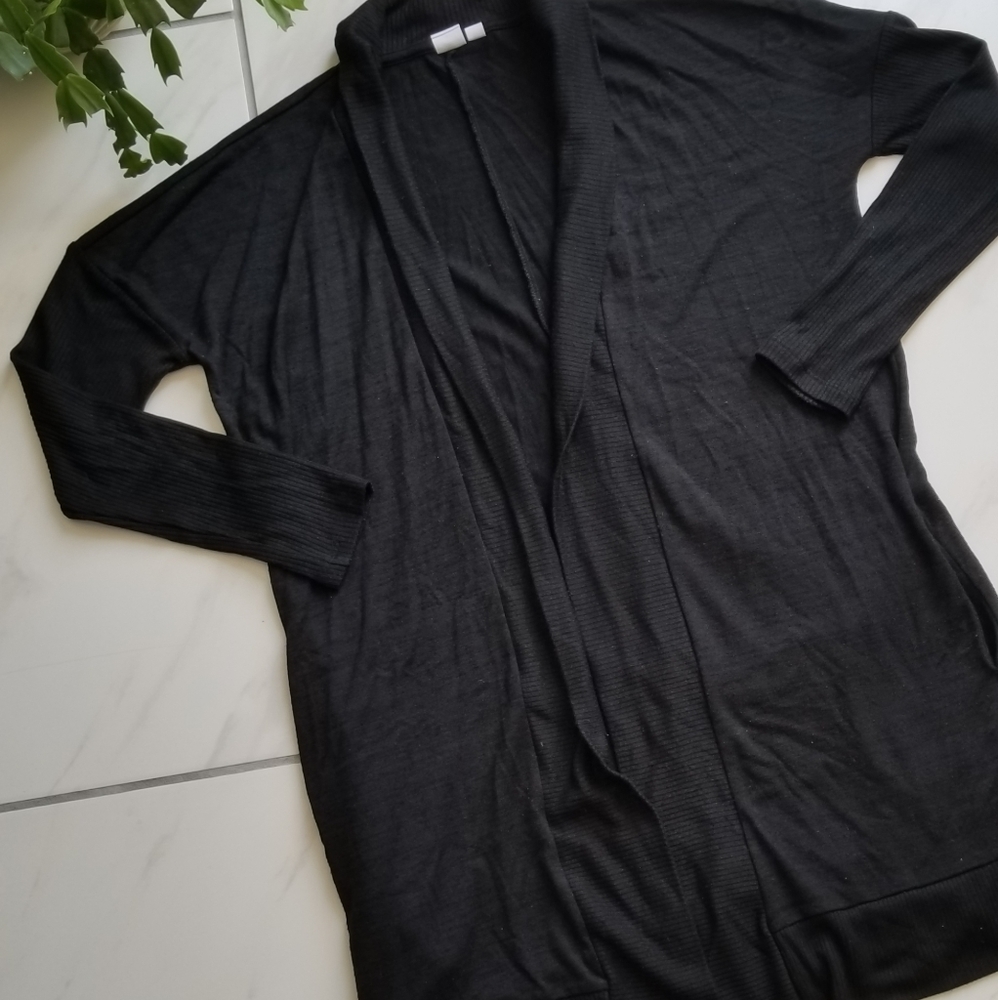 Gap long black cardigan Small